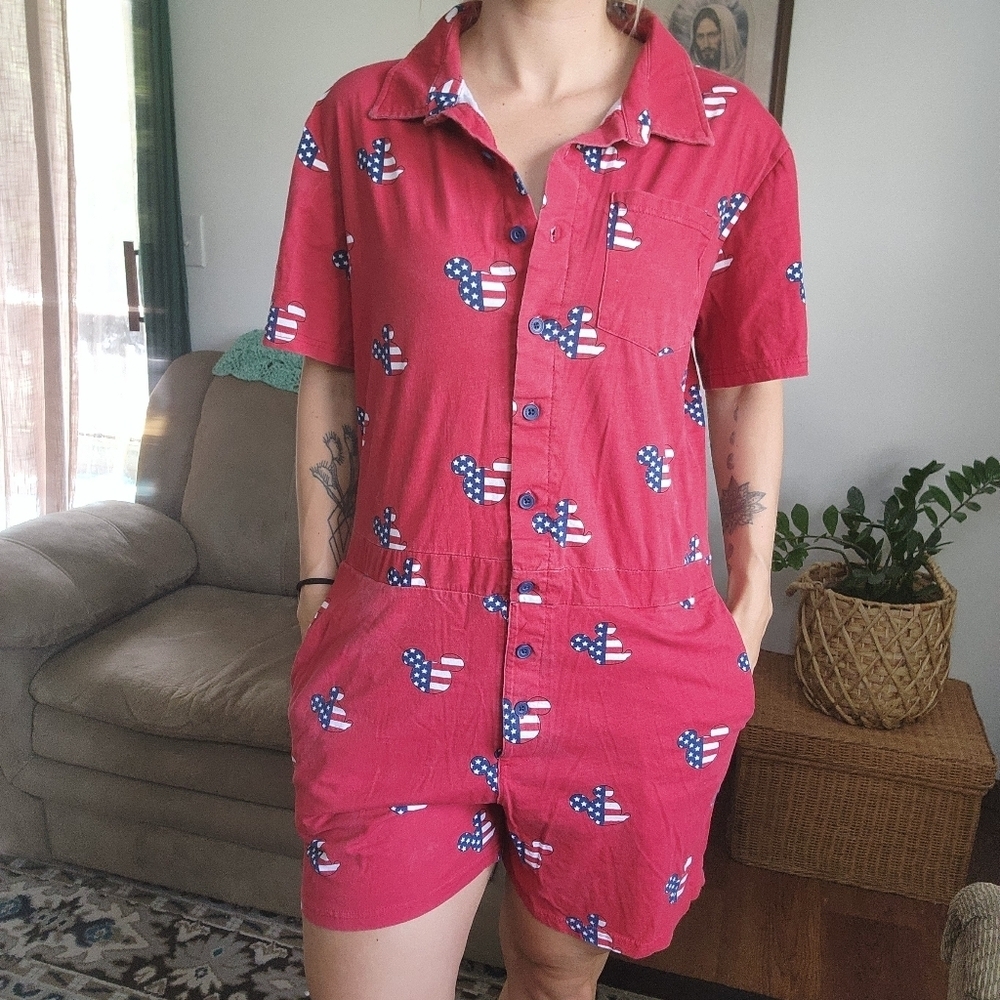 Disney Americana Mickey Romper Size Large
